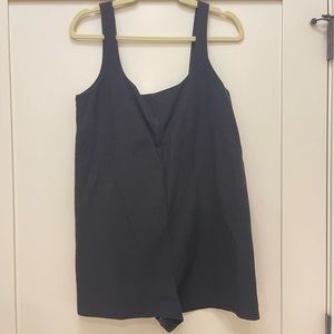 Zara black linen shortalls size medium